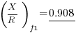 (X/R)_f1=underline{0.908}