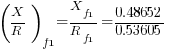 (X/R)_f1={X_f1}/{R_f1}=0.48652/0.53605